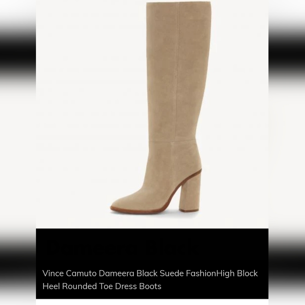New Vince Camuto 9.5 suede knee high boots tan